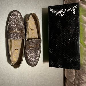 Sam Edelman Sparkly Gold Glitter loafers | EUC size 8.5